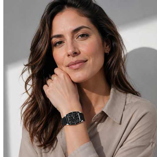 NAVIFORCE Reloj Black para MUJER Correa de Goma Analógico NF5049