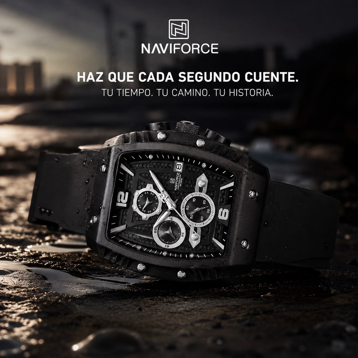 NAVIFORCE Reloj para Caballero Calendario Con Cronografo