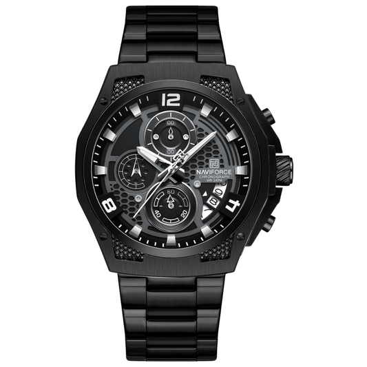 Reloj NAVIFORCE para Hombre Correa Acero Inoxidable Con Cronógrafo NF8051
