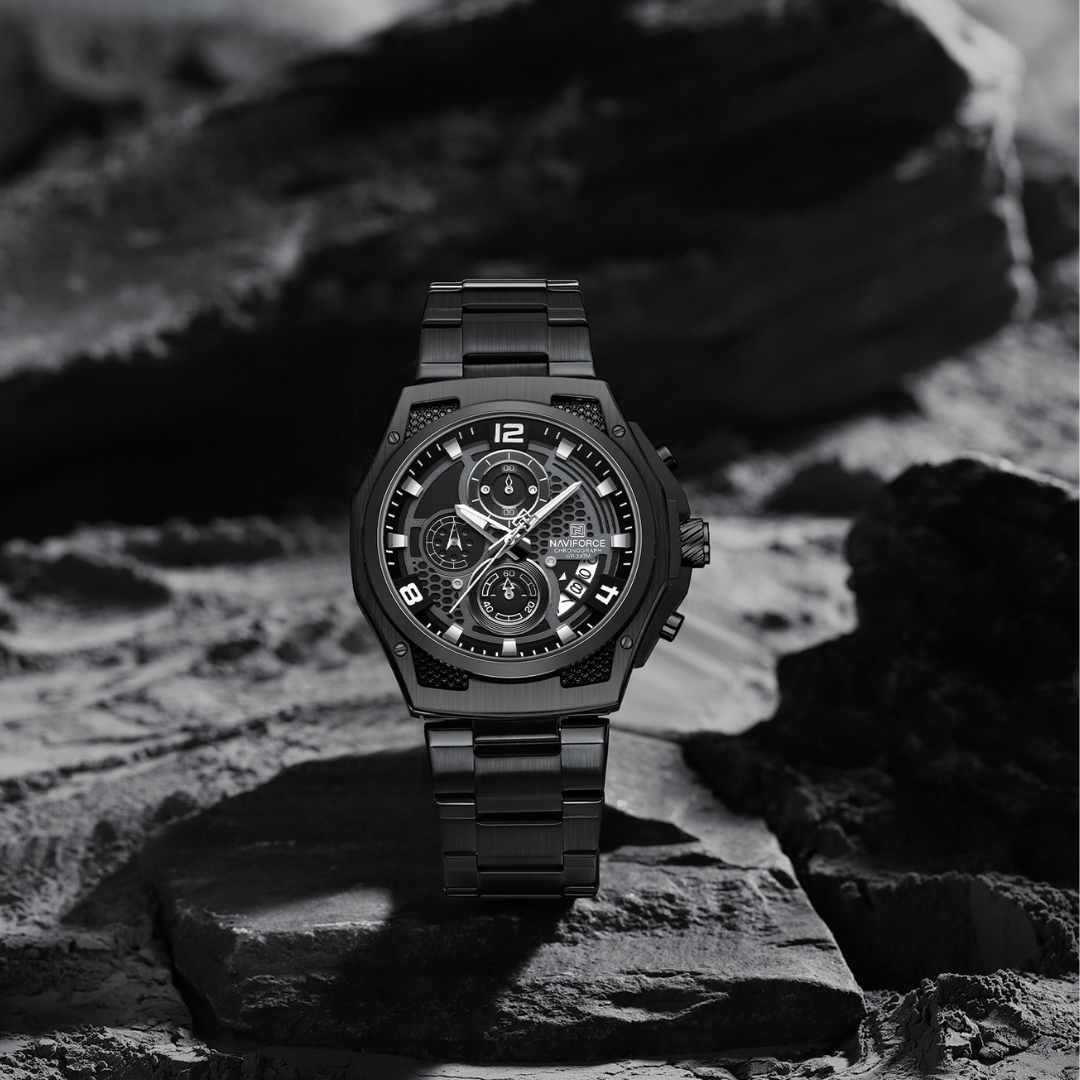 Reloj NAVIFORCE para Hombre Correa Acero Inoxidable Con Cronógrafo NF8051
