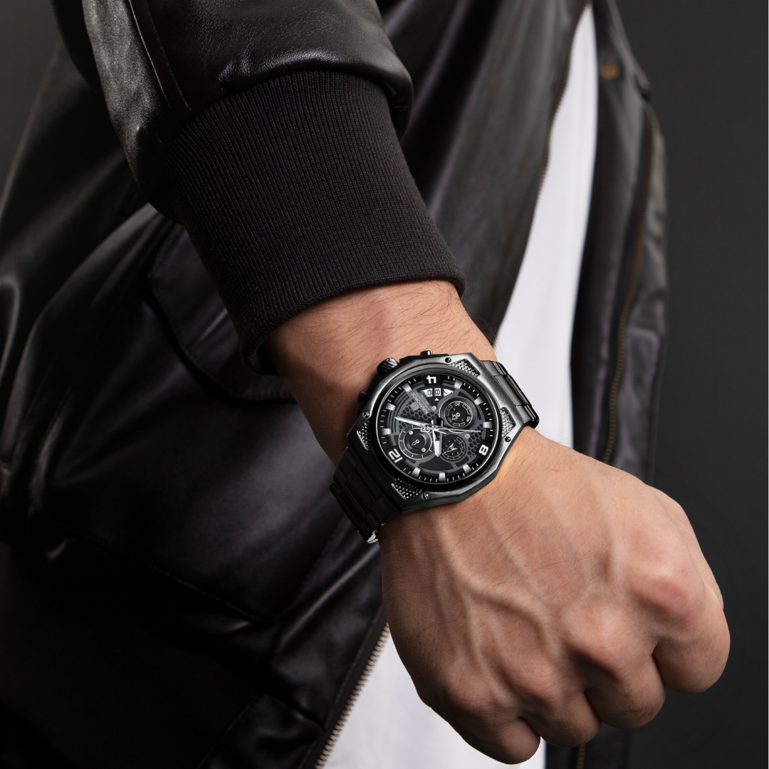 Reloj NAVIFORCE para Hombre Correa Acero Inoxidable Con Cronógrafo NF8051