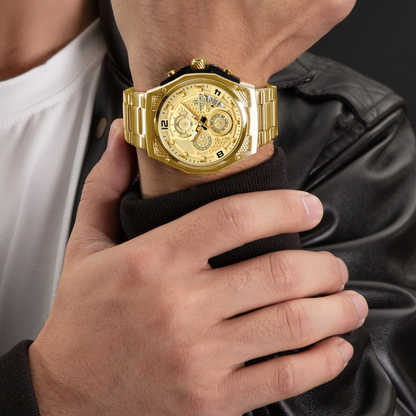 Reloj NAVIFORCE para Hombre Correa Gold Con Cronógrafo NF8051