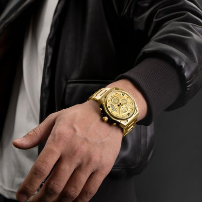 Reloj NAVIFORCE para Hombre Correa Gold Con Cronógrafo NF8051