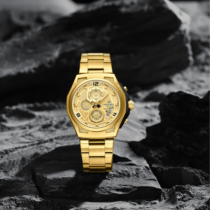 Reloj NAVIFORCE para Hombre Correa Gold Con Cronógrafo NF8051