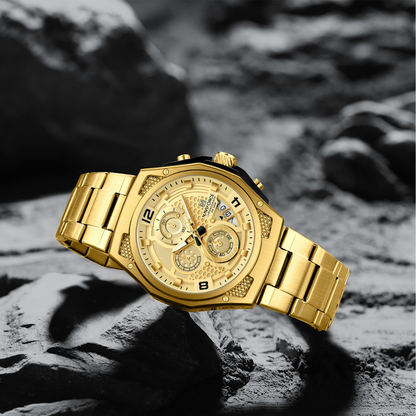 Reloj NAVIFORCE para Hombre Correa Gold Con Cronógrafo NF8051