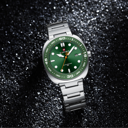 Reloj NAVIFORCE para Hombre Correa Silver Green Analógico NF9250