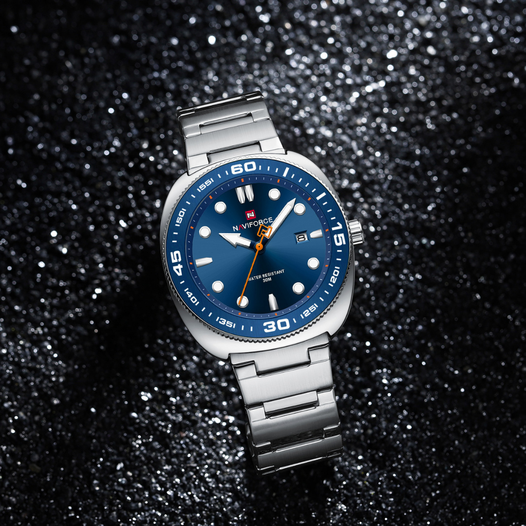 Reloj NAVIFORCE para Hombre Correa Silver Blue Analógico NF9250