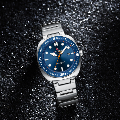 Reloj NAVIFORCE para Hombre Correa Silver Blue Analógico NF9250