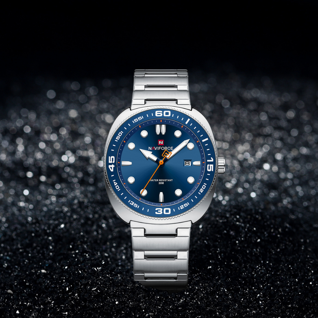 Reloj NAVIFORCE para Hombre Correa Silver Blue Analógico NF9250