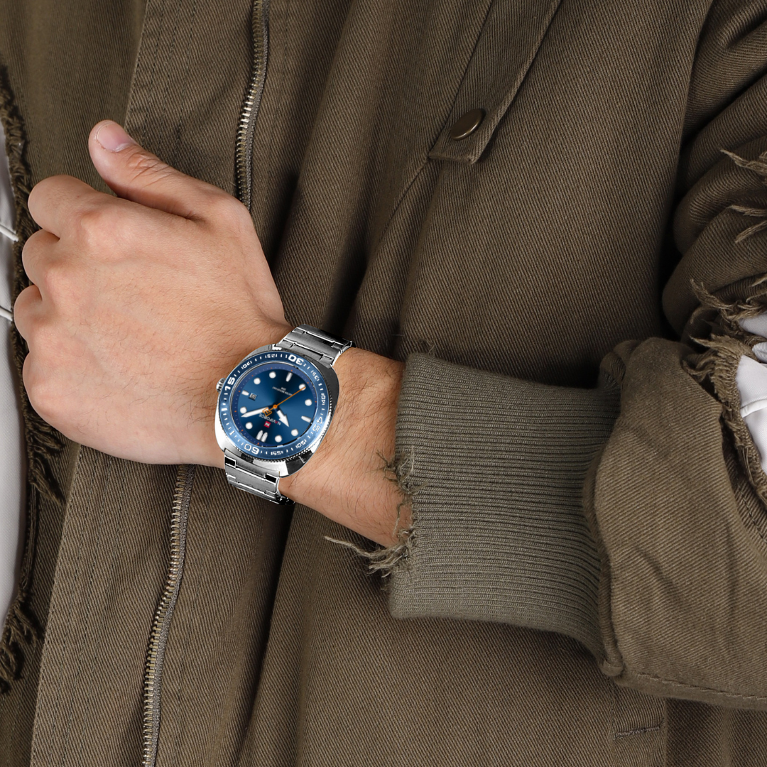 Reloj NAVIFORCE para Hombre Correa Silver Blue Analógico NF9250