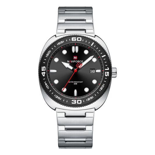 Reloj NAVIFORCE para Hombre Correa Silver Black Analógico NF9250