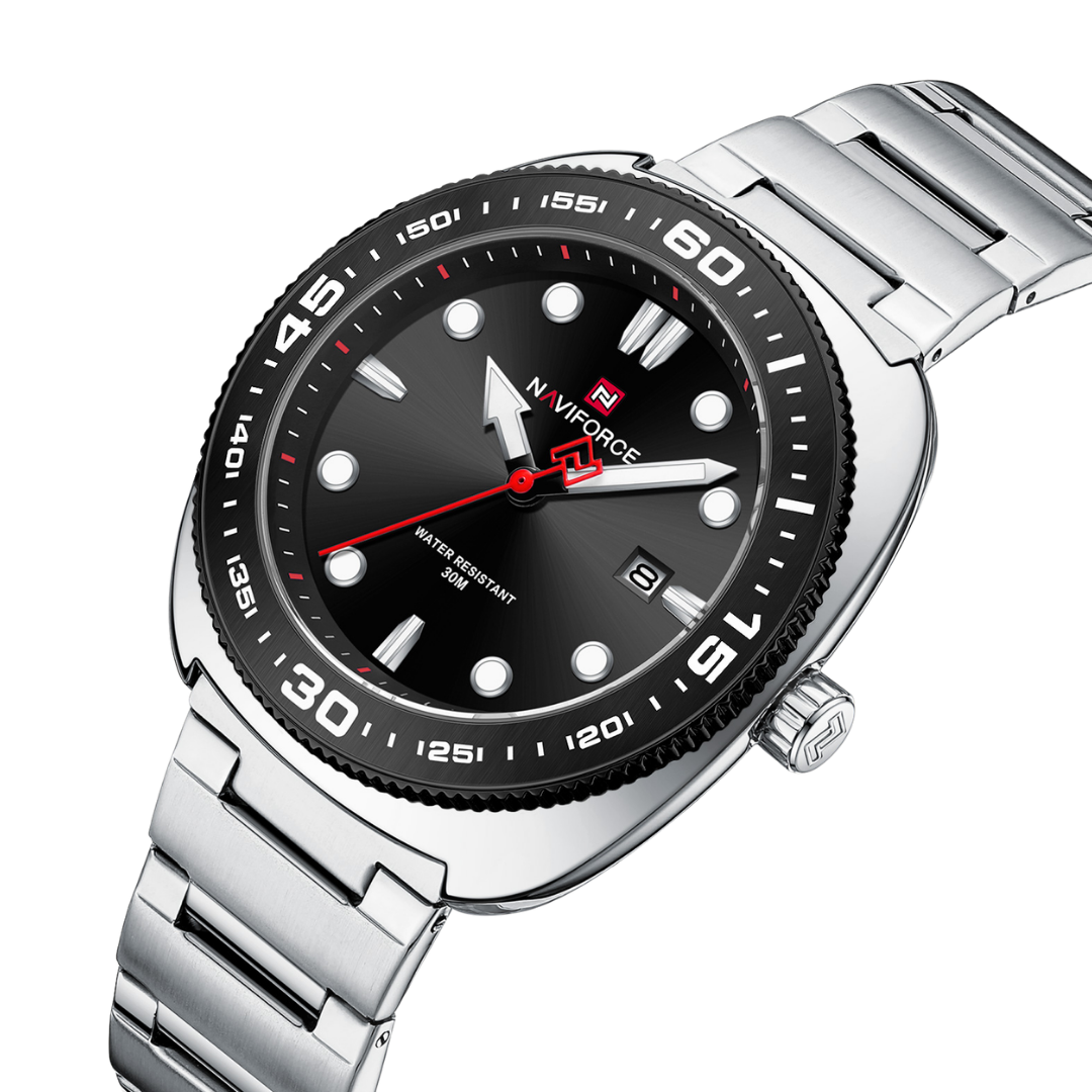 Reloj NAVIFORCE para Hombre Correa Silver Black Analógico NF9250
