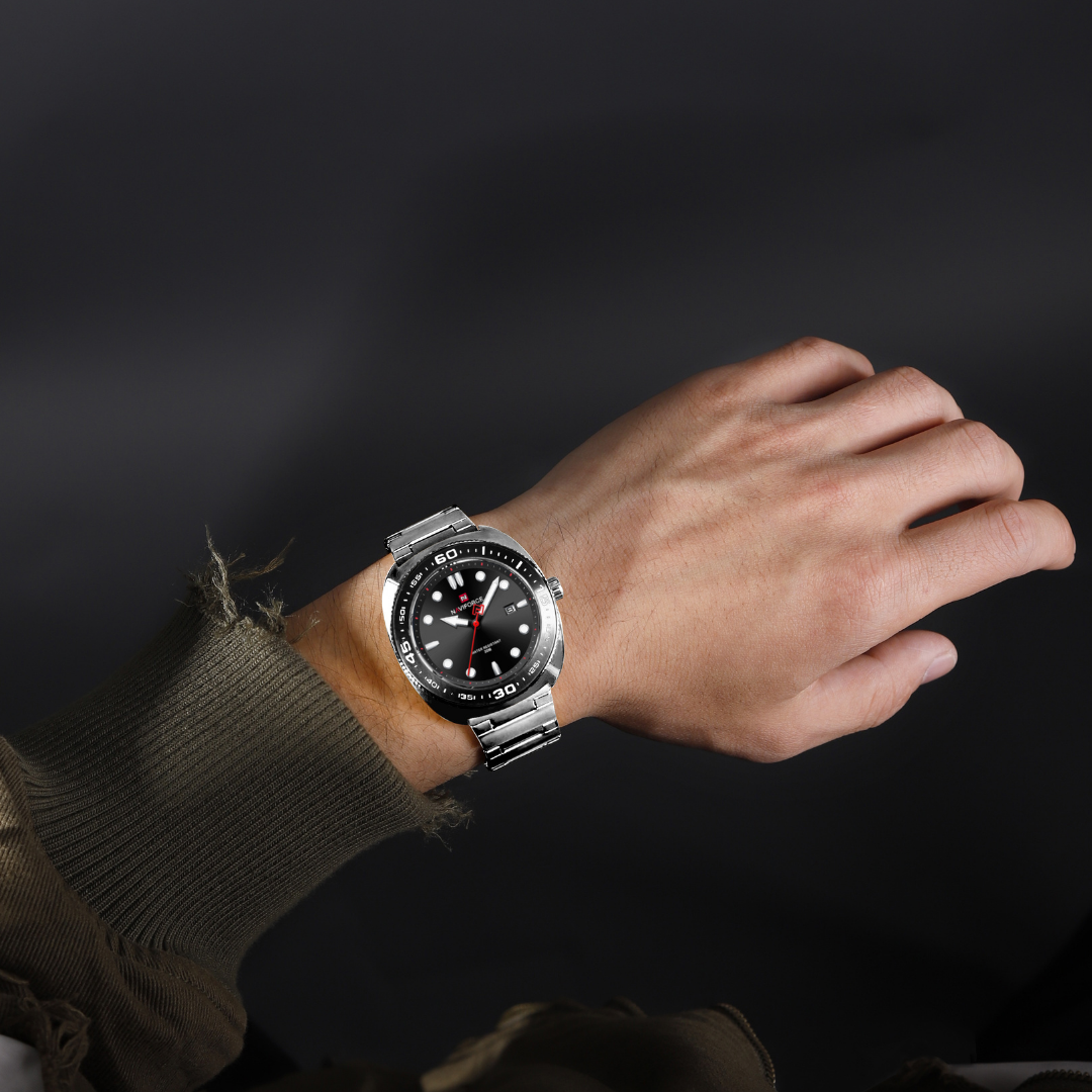 Reloj NAVIFORCE para Hombre Correa Silver Black Analógico NF9250