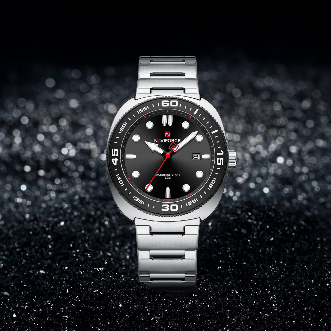 Reloj NAVIFORCE para Hombre Correa Silver Black Analógico NF9250