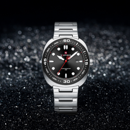 Reloj NAVIFORCE para Hombre Correa Silver Black Analógico NF9250
