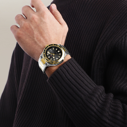 Reloj NAVIFORCE para Hombre Correa Silver Gold Analógico NF9249