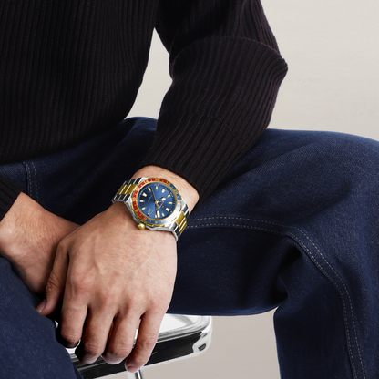 Reloj NAVIFORCE para Hombre Correa Silver Gold And Blue NF9249