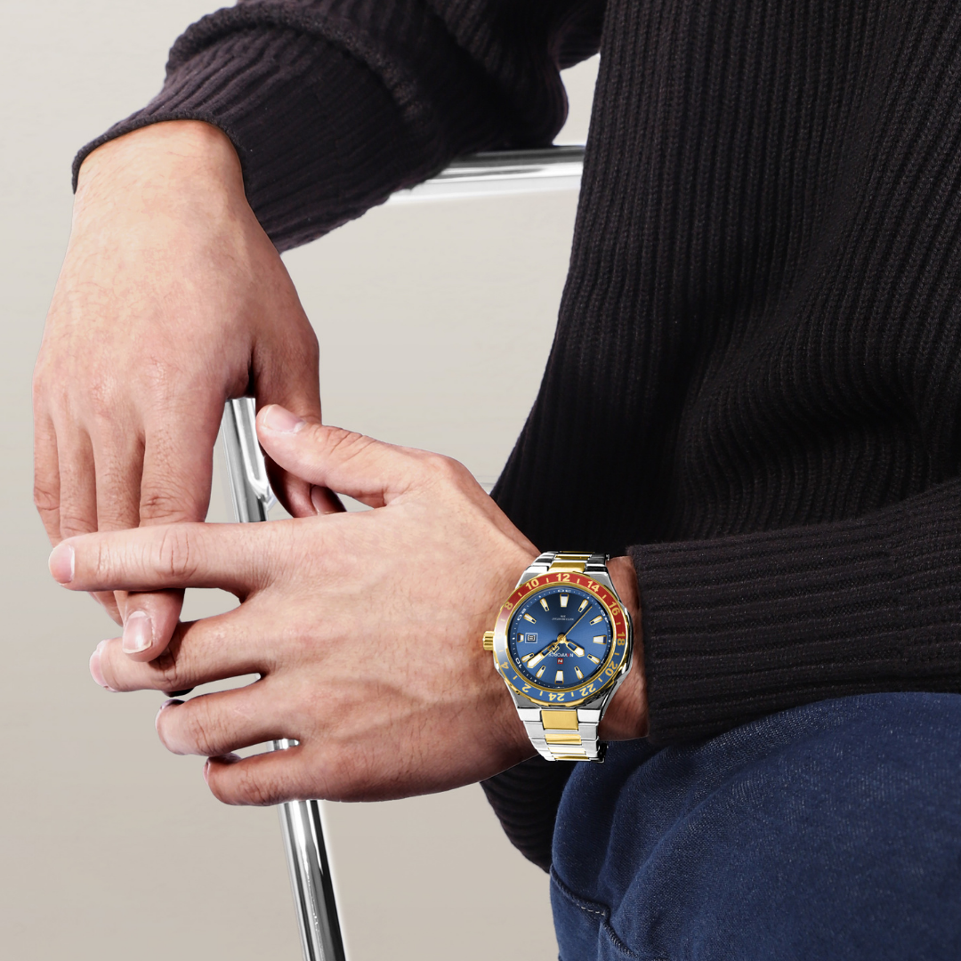 Reloj NAVIFORCE para Hombre Correa Silver Gold And Blue NF9249