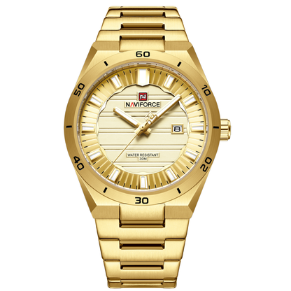 Reloj NAVIFORCE para Hombre Correa Acero Inoxidable Gold NF9268