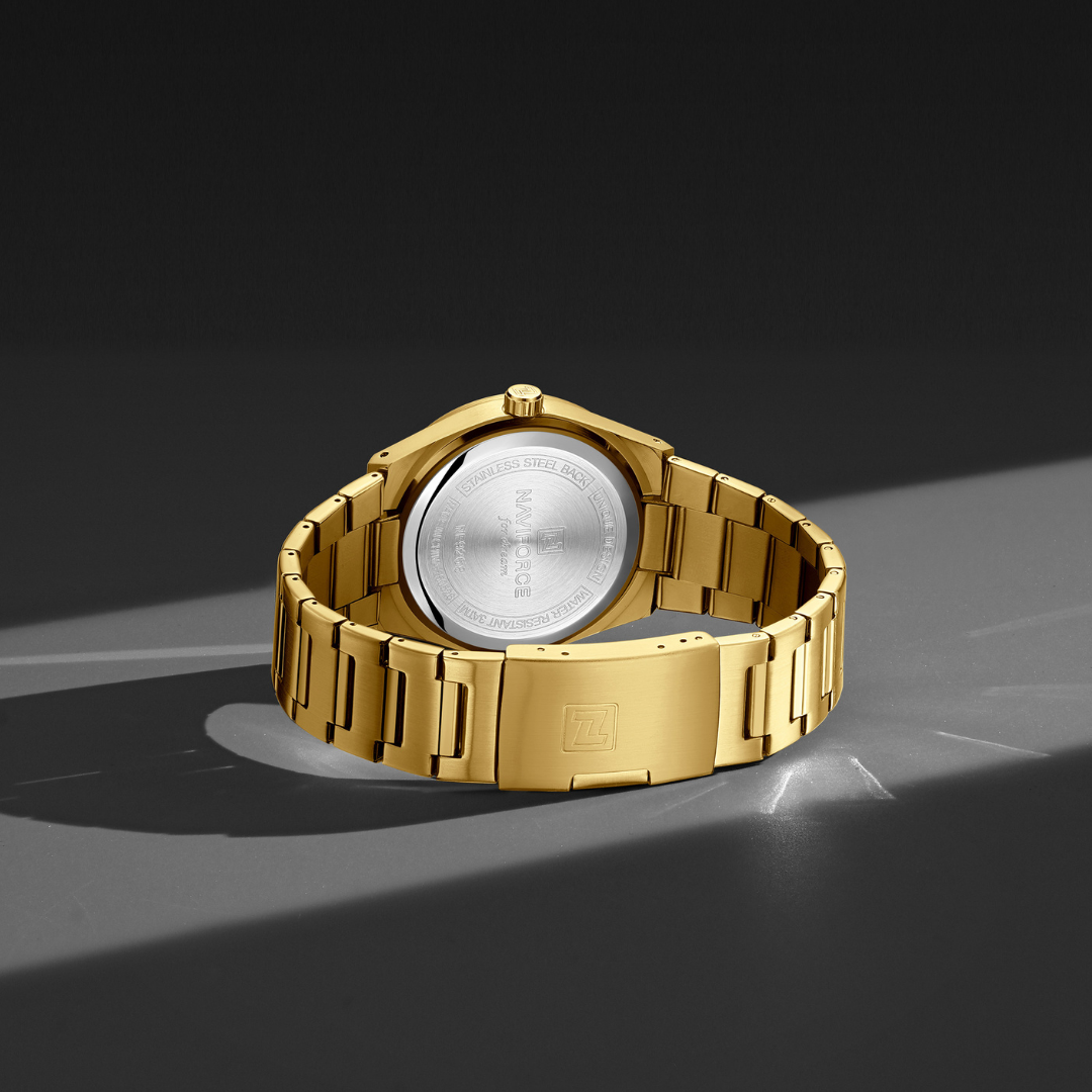 Reloj NAVIFORCE para Hombre Correa Acero Inoxidable Gold NF9268