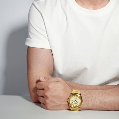 Reloj NAVIFORCE para Hombre Correa Acero Inoxidable Gold NF9268