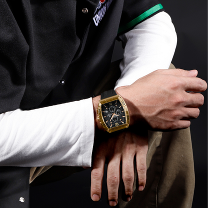 Reloj NAVIFORCE para Hombre Correa Goma Negro Con Cronógrafo NF6101