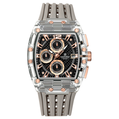NAVIFORCE Reloj Grey para Caballero Calendario Con Cronógrafo NF7105
