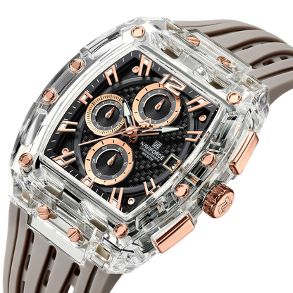 NAVIFORCE Reloj Grey para Caballero Calendario Con Cronógrafo NF7105