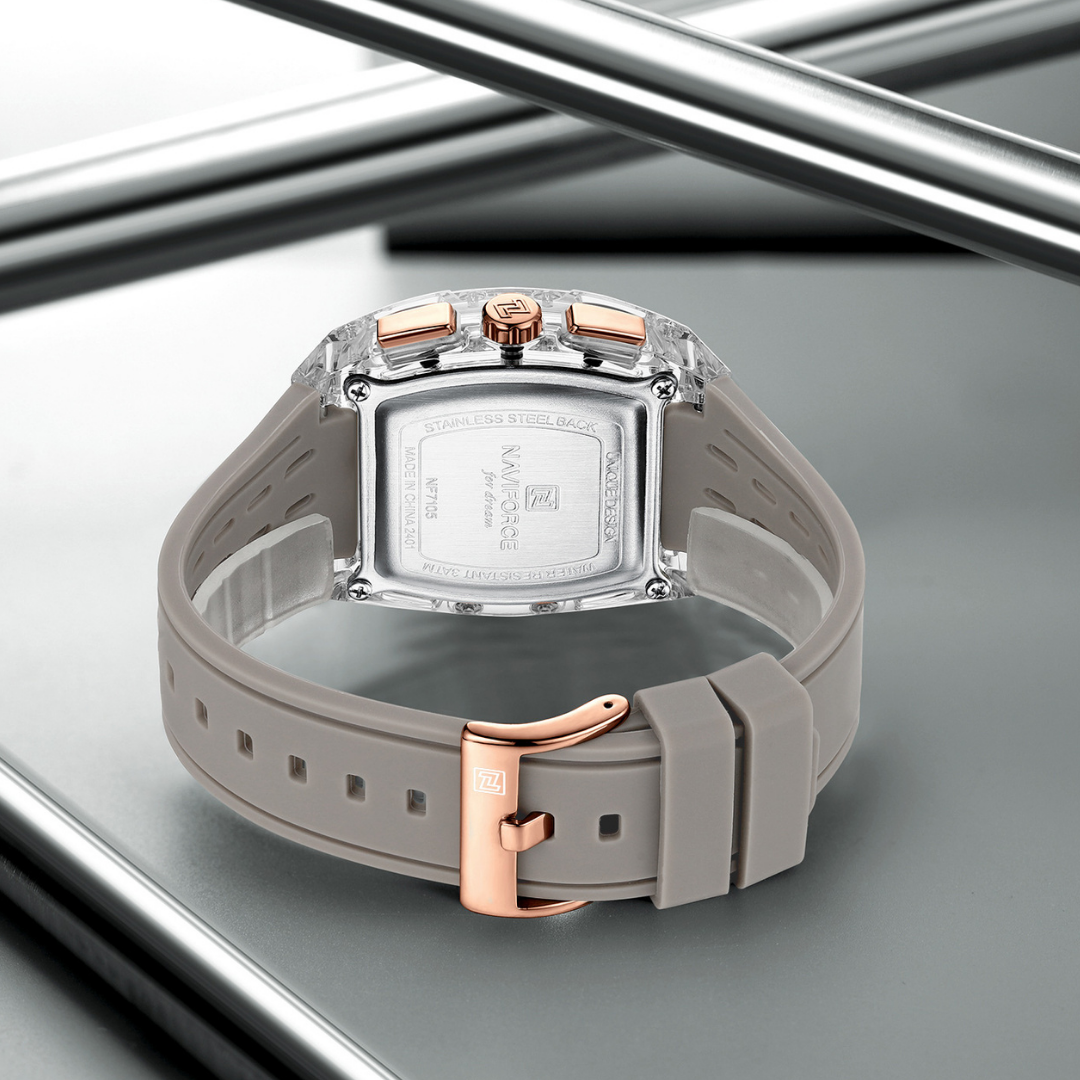 NAVIFORCE Reloj Grey para Caballero Calendario Con Cronógrafo NF7105