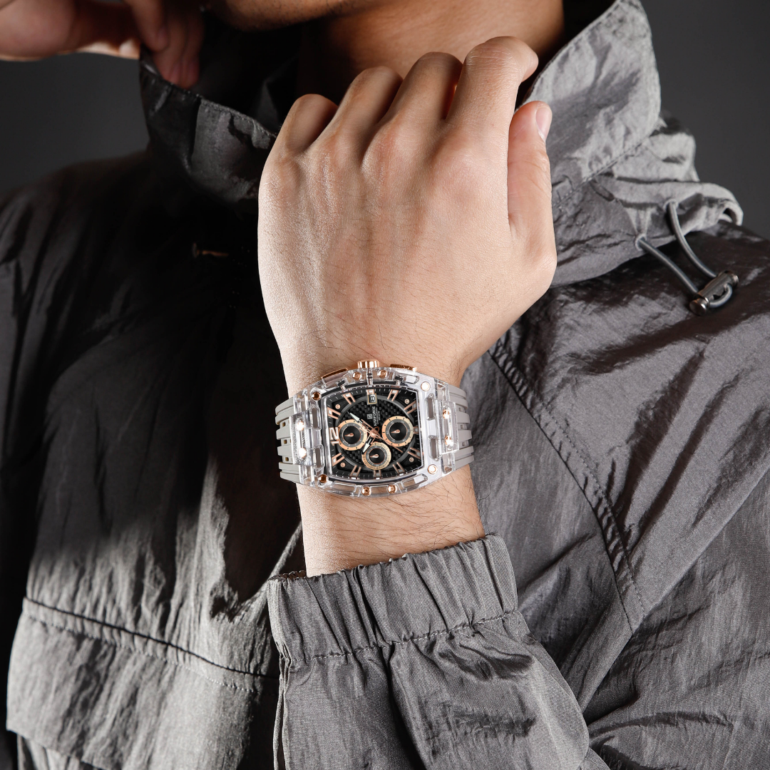 NAVIFORCE Reloj Grey para Caballero Calendario Con Cronógrafo NF7105