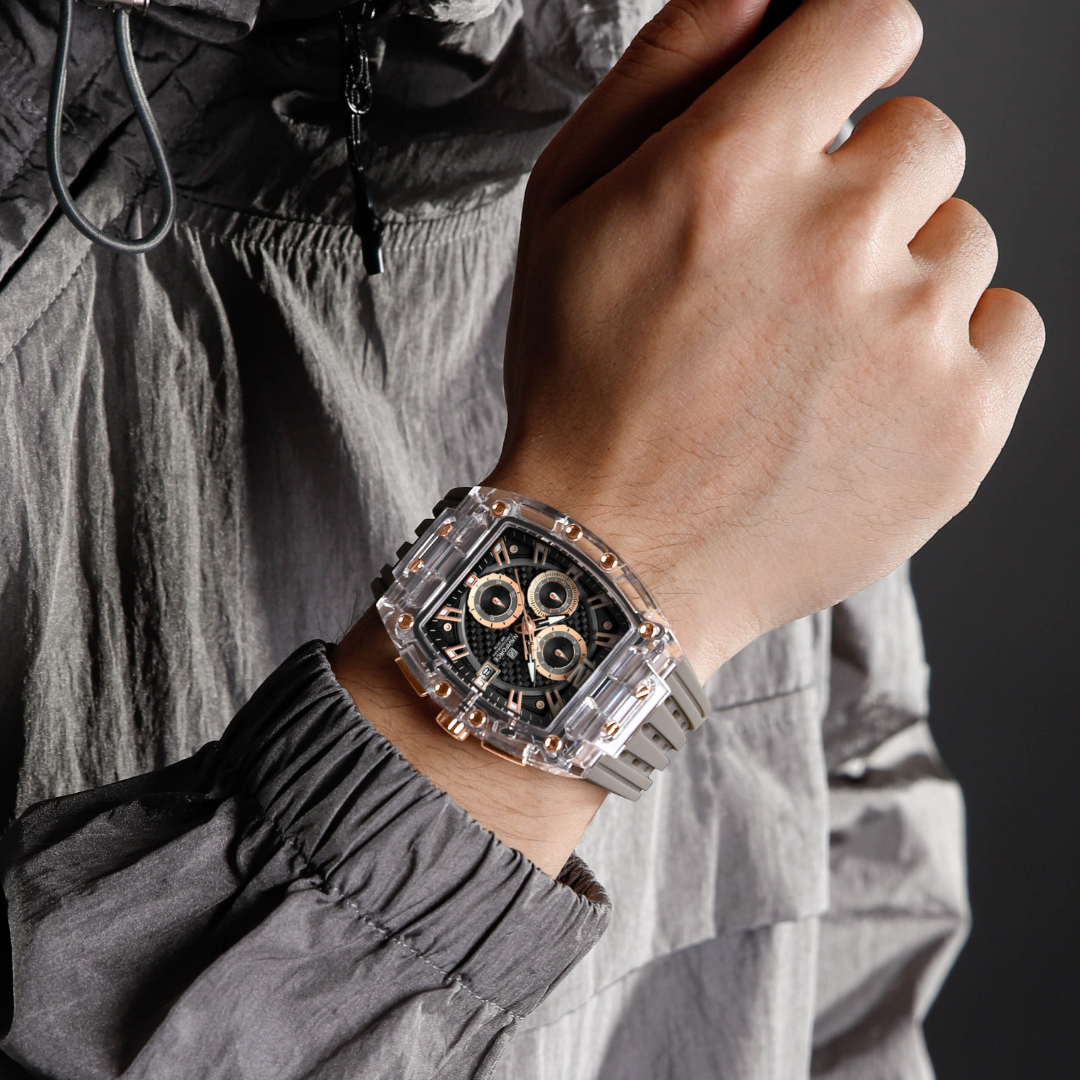 NAVIFORCE Reloj Grey para Caballero Calendario Con Cronógrafo NF7105