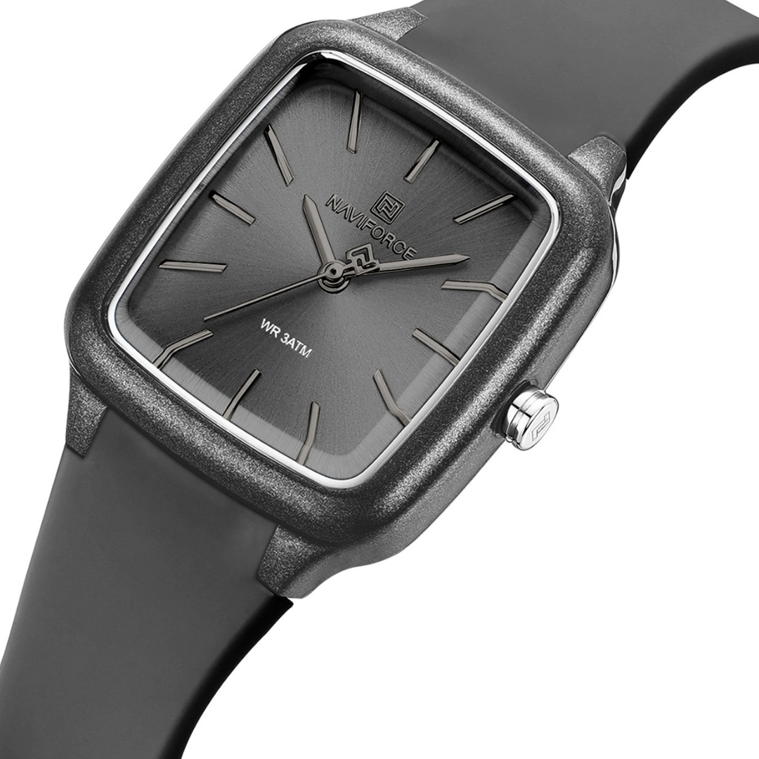 NAVIFORCE Reloj Grey para MUJER Correa de Goma Analógico NF5055