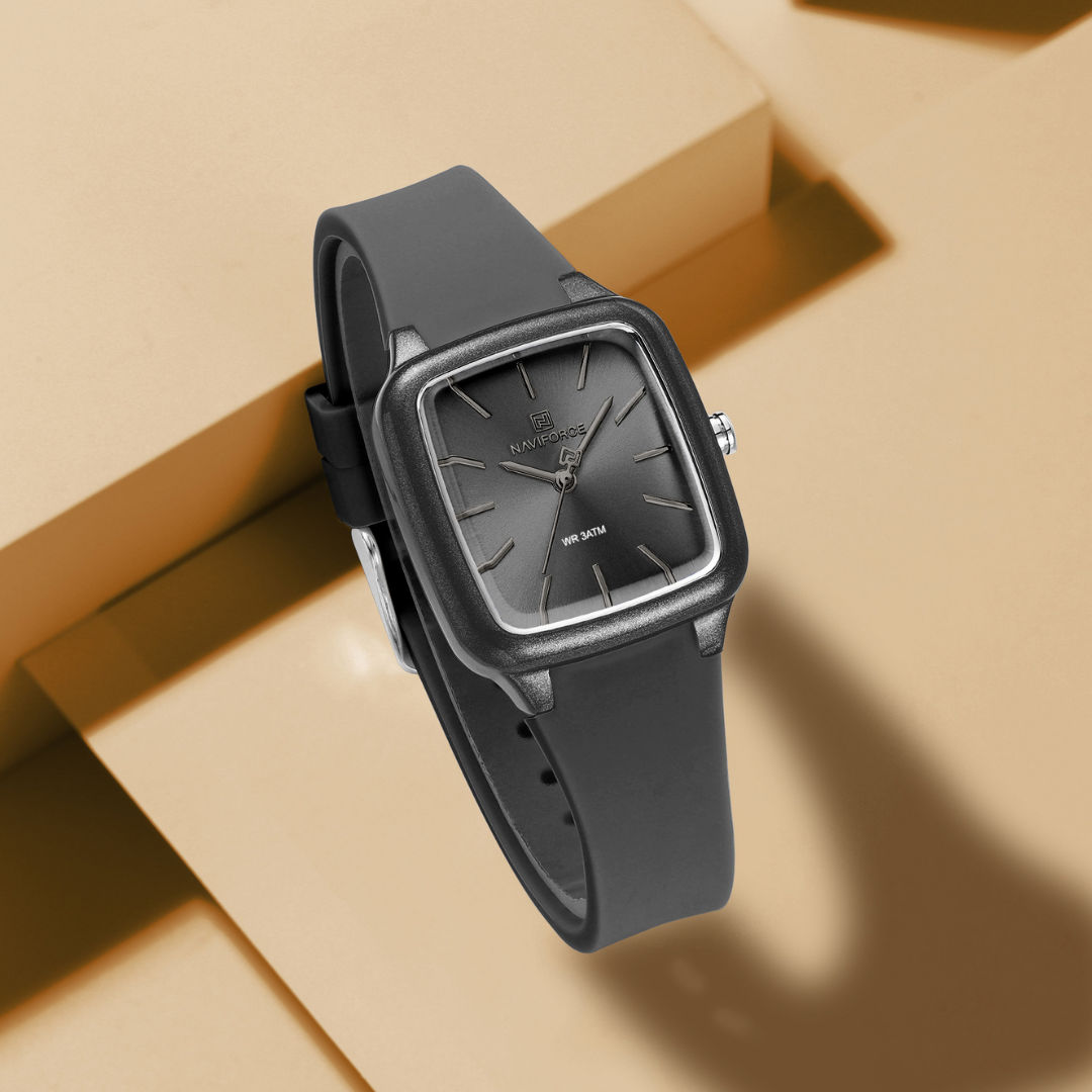 NAVIFORCE Reloj Grey para MUJER Correa de Goma Analógico NF5055