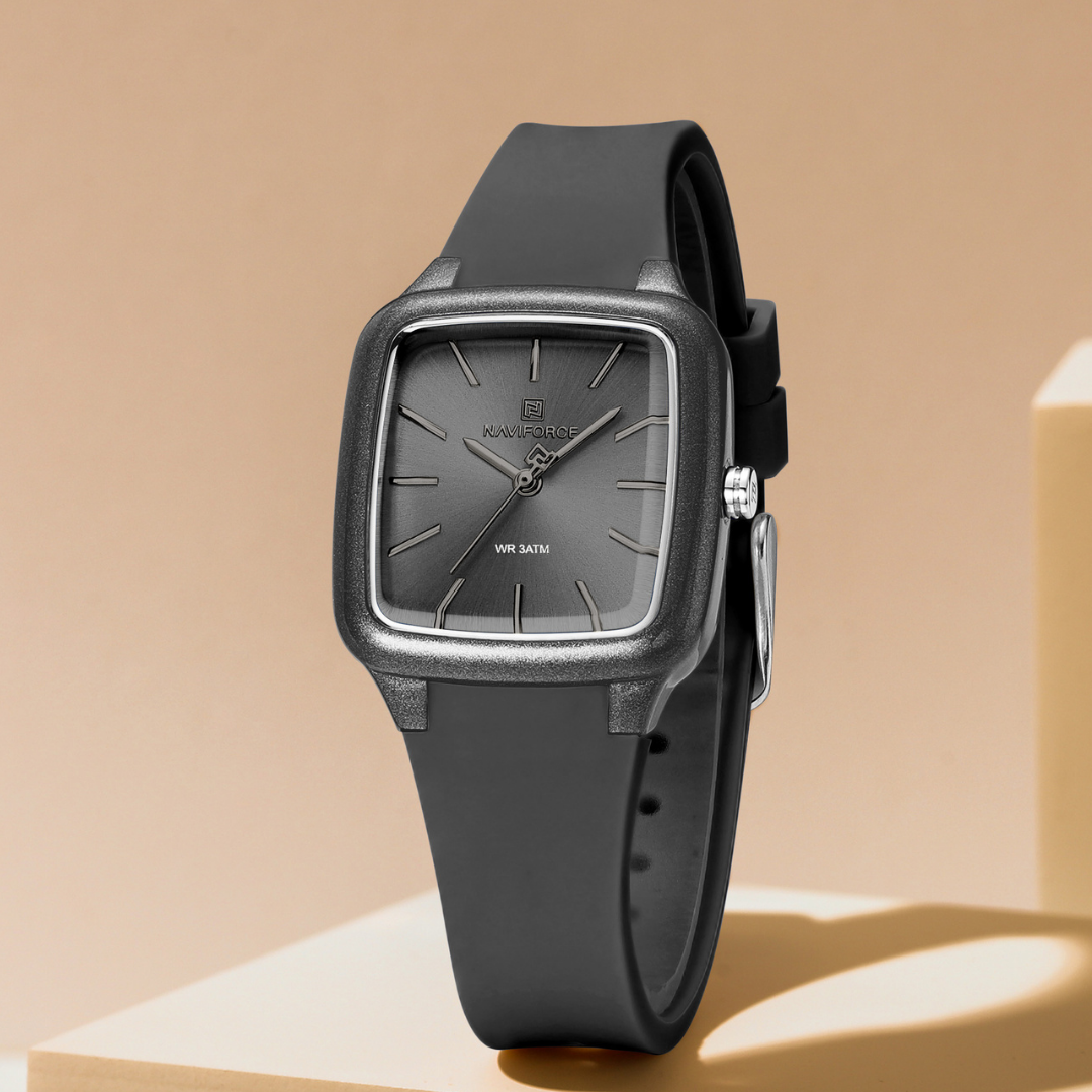 NAVIFORCE Reloj Grey para MUJER Correa de Goma Analógico NF5055