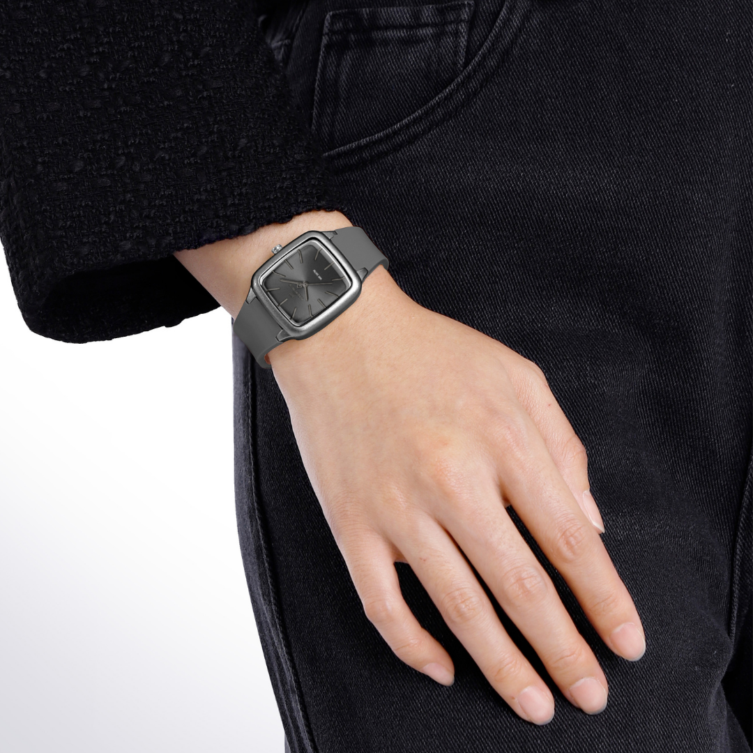 NAVIFORCE Reloj Grey para MUJER Correa de Goma Analógico NF5055
