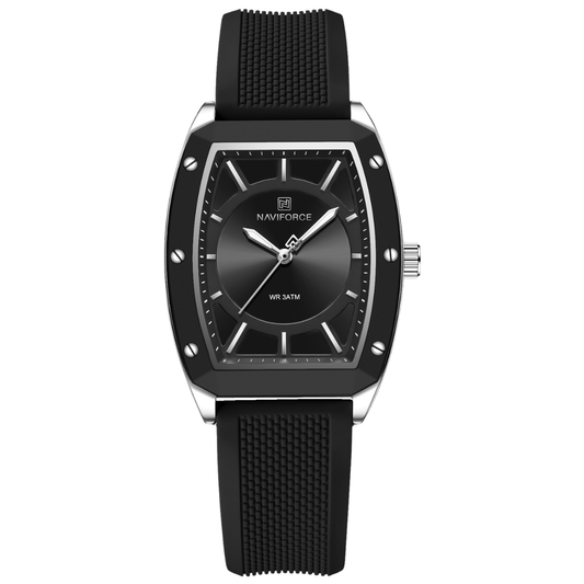 NAVIFORCE Reloj Black para MUJER Correa de Goma Analógico NF5049
