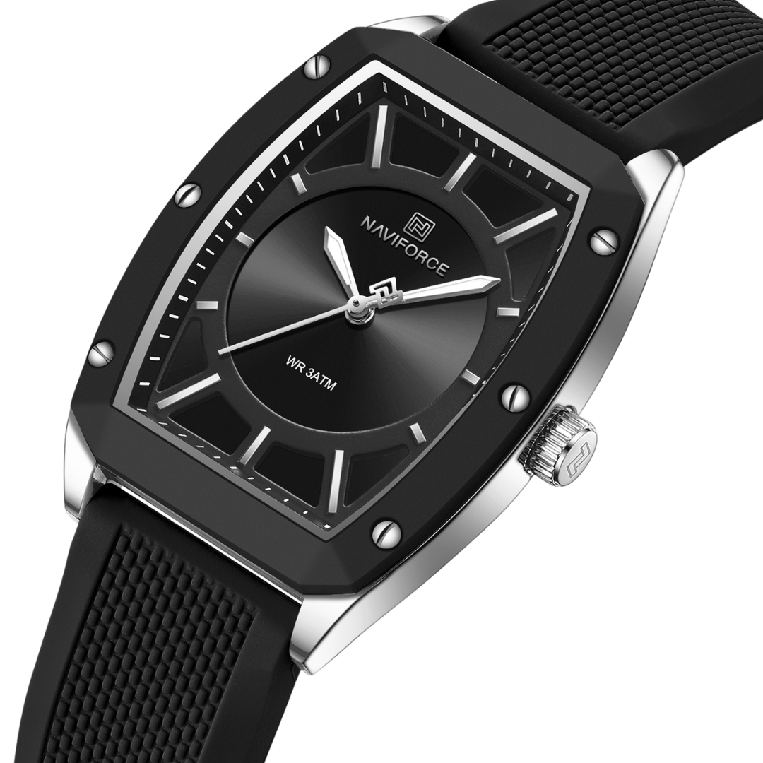 NAVIFORCE Reloj Black para MUJER Correa de Goma Analógico NF5049