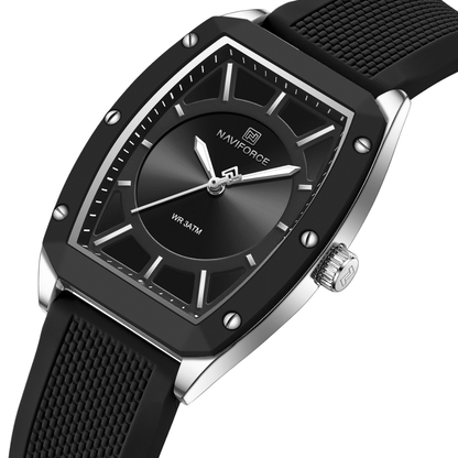 NAVIFORCE Reloj Black para MUJER Correa de Goma Analógico NF5049