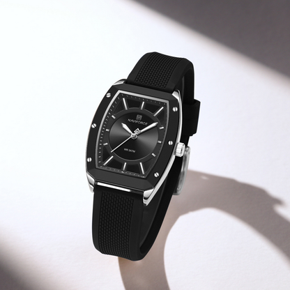 NAVIFORCE Reloj Black para MUJER Correa de Goma Analógico NF5049