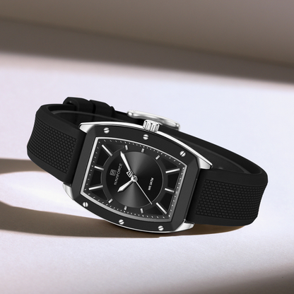NAVIFORCE Reloj Black para MUJER Correa de Goma Analógico NF5049