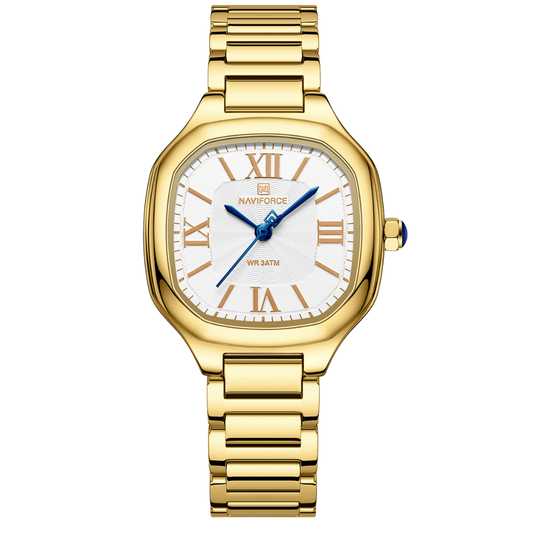 NAVIFORCE Reloj GOLD para MUJER Correa Acero inoxidable Analógico NF5042