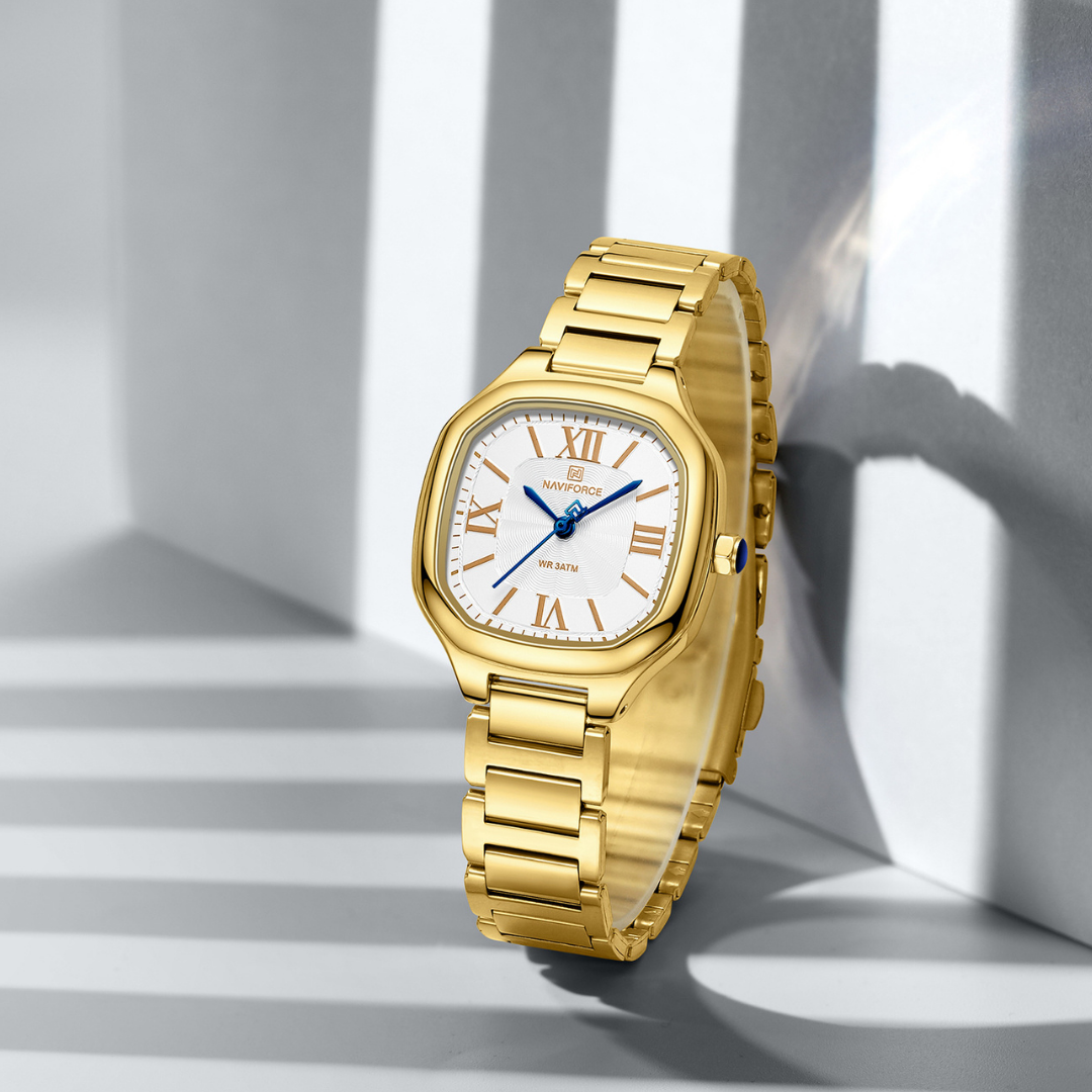 NAVIFORCE Reloj GOLD para MUJER Correa Acero inoxidable Analógico NF5042