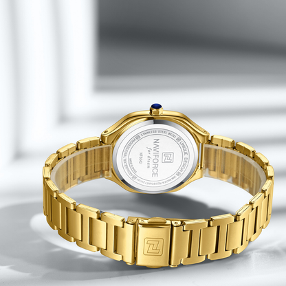 NAVIFORCE Reloj GOLD para MUJER Correa Acero inoxidable Analógico NF5042