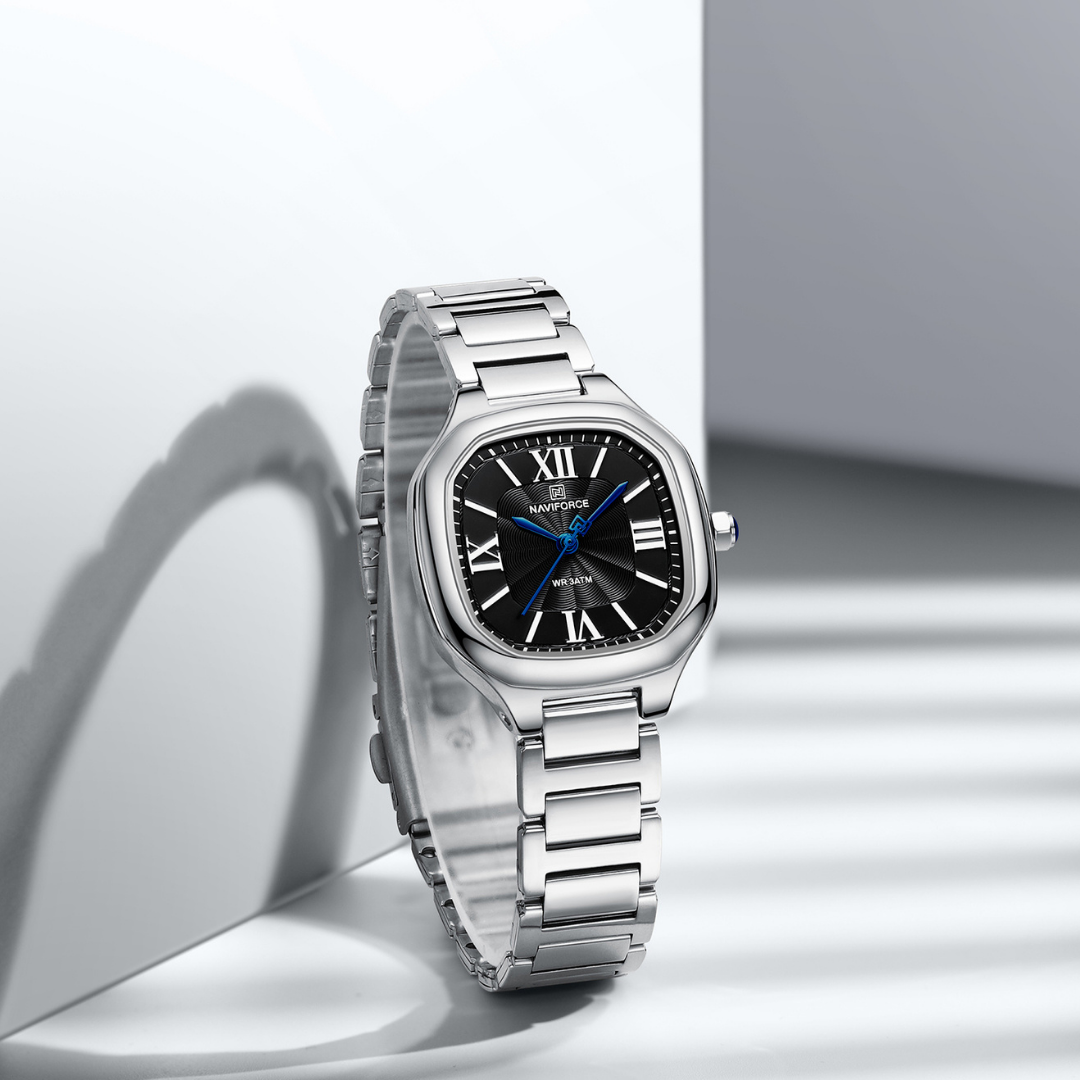 NAVIFORCE Reloj Silver para MUJER Correa Acero inoxidable Analógico NF5042
