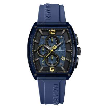 Reloj NAVIFORCE para Hombre Correa Goma Azul Con Cronógrafo NF6101