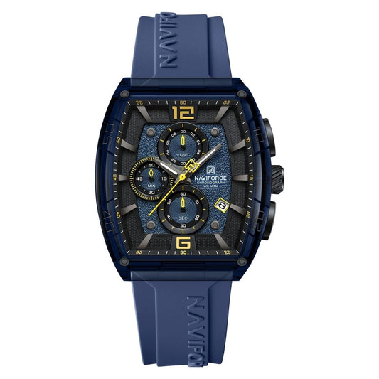 Reloj NAVIFORCE para Hombre Correa Goma Azul Con Cronógrafo NF6101