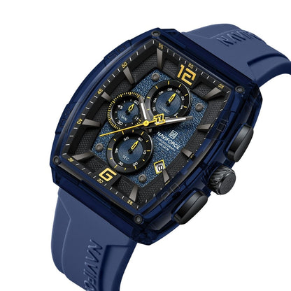 Reloj NAVIFORCE para Hombre Correa Goma Azul Con Cronógrafo NF6101
