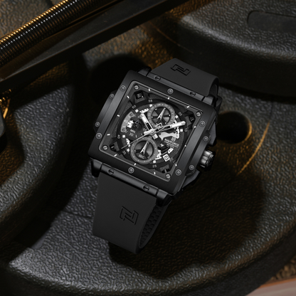 Reloj NAVIFORCE para Hombre Correa Goma Negro Con Cronógrafo NF8064