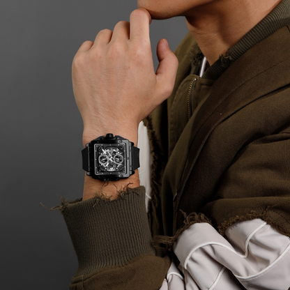 Reloj NAVIFORCE para Hombre Correa Goma Negro Con Cronógrafo NF8064