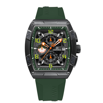 Reloj NAVIFORCE para Hombre Correa Goma Verde Con Cronógrafo NF8052